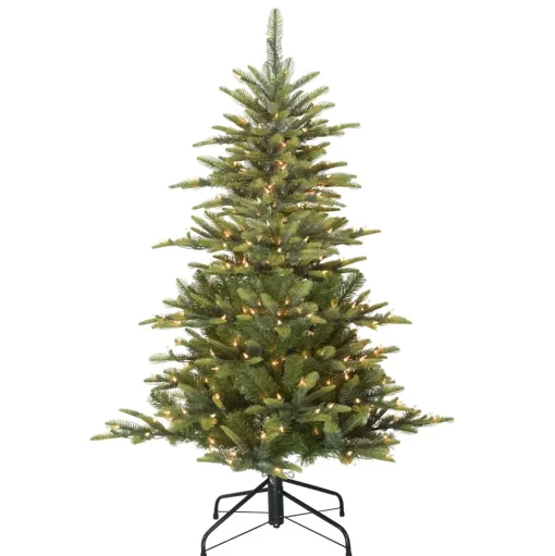 Cheap Steelside Pre-Lit Aspen Green Fir Artificial Christmas Tree With Clear/White Lights