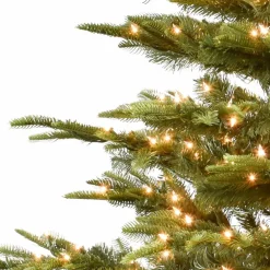 Cheap Steelside Pre-Lit Aspen Green Fir Artificial Christmas Tree With Clear/White Lights