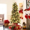 Outlet The Holiday Aisle Pre-Lit Porch 5' Green Pine Fir Artificial Christmas Tree With 150 Warm White Lights