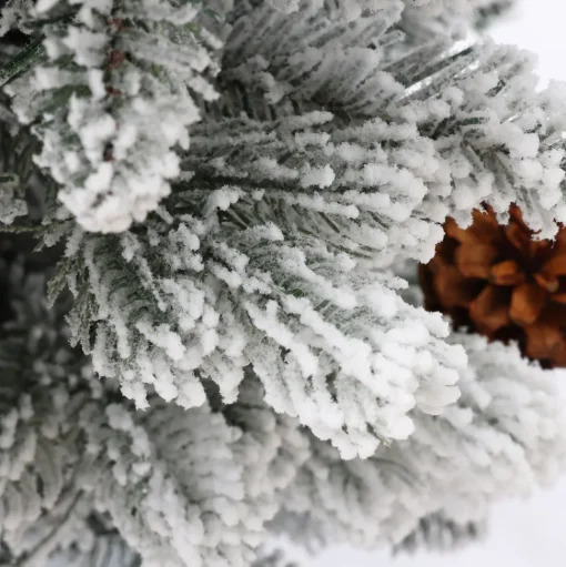 Store The Holiday Aisle Pre-Lit Porch 3' Green/White Pine Artificial Christmas Tree With 50 Warm White Lights