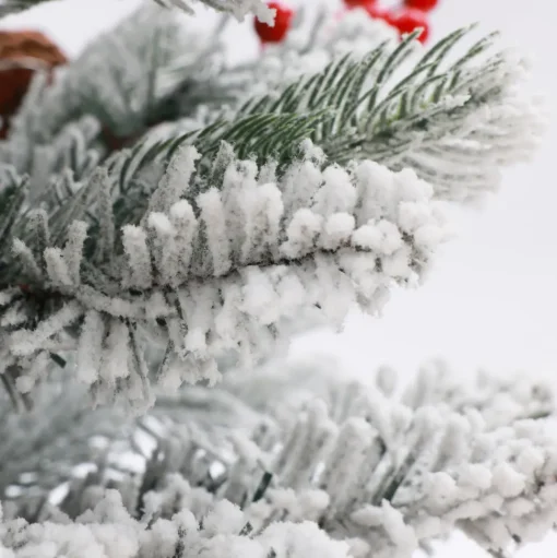 Store The Holiday Aisle Pre-Lit Porch 3' Green/White Pine Artificial Christmas Tree With 50 Warm White Lights