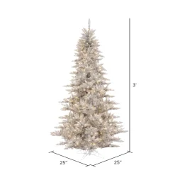 Best Sale The Holiday Aisle Silver Tinsel Fir Artificial Christmas Tree