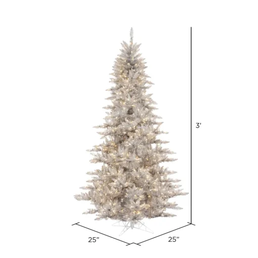 Best Sale The Holiday Aisle Silver Tinsel Fir Artificial Christmas Tree