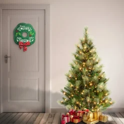 Cheap The Holiday Aisle Slender Green Pine Cashmere Christmas Tree With 300 Lights