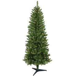 Shop The Holiday Aisle Slender Green Pine Christmas Tree With Lights