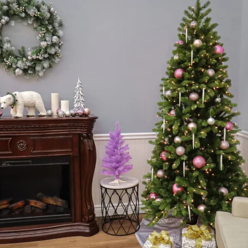 Shop Mercury Row Slender Green Realistic Artificial Fir Christmas Tree