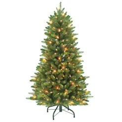 Outlet The Holiday Aisle Slender Green Realistic Artificial Spruce Christmas Tree With Lights