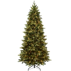 Outlet The Holiday Aisle Slender Green Realistic Artificial Spruce Christmas Tree With Lights