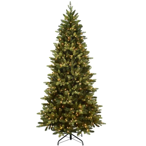 Outlet The Holiday Aisle Slender Green Realistic Artificial Spruce Christmas Tree With Lights