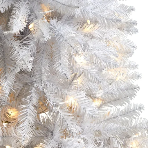 Cheap The Holiday Aisle Slender White Fir Cashmere Christmas Tree With Led Lights