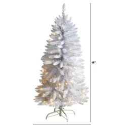 Cheap The Holiday Aisle Slender White Fir Cashmere Christmas Tree With Led Lights