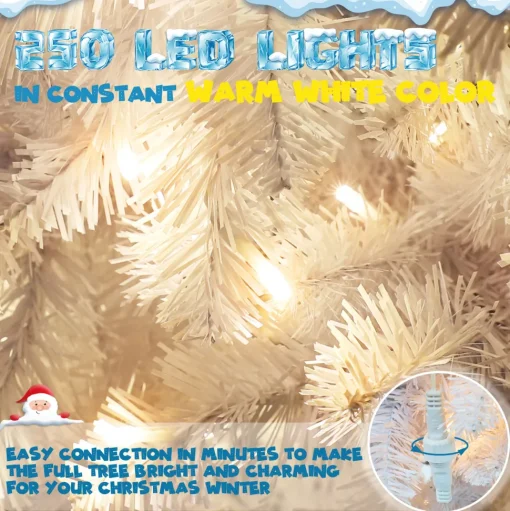 Store The Holiday Aisle Slender White Fir Cashmere Christmas Tree With Lights