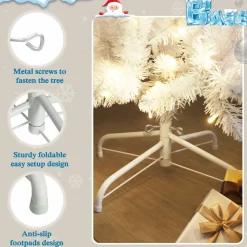 Store The Holiday Aisle Slender White Fir Cashmere Christmas Tree With Lights