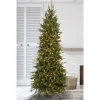 Store The Holiday Aisle Slim Canadian Power Pole Green Fir Artificial Christmas Tree With Clear/White Lights