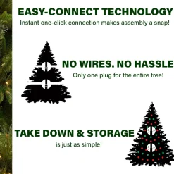 Clearance The Holiday Aisle Slim Flocked Christmas Tree With Metal Base, Mountain Pine Snowy Artificial Tree