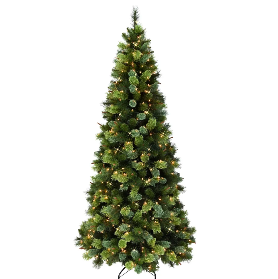 Flash Sale The Holiday Aisle Slim Portland Pine 7.5' Green Pine Artificial Christmas Tree With 450 Clear/White Lights