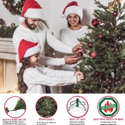 Flash Sale The Holiday Aisle Slim Portland Pine 7.5' Green Pine Artificial Christmas Tree With 450 Clear/White Lights