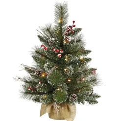 Cheap Andover Mills Snow Tipped Pine And Berry 2' Artificial Christmas Tree With 35 Clear Lights