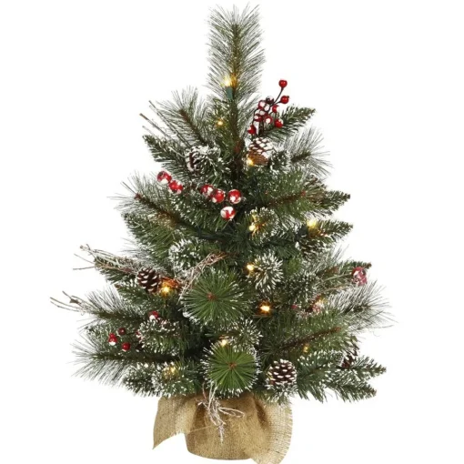 Cheap Andover Mills Snow Tipped Pine And Berry 2' Artificial Christmas Tree With 35 Clear Lights
