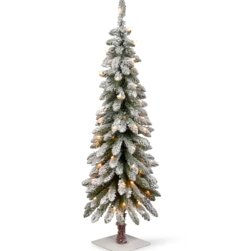 Flash Sale The Holiday Aisle Snowy Downswept Forestree 4' Green Fir Artificial Christmas Tree With 50 Clear/White Lights