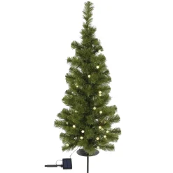 Outlet The Holiday Aisle Solar Tree Solar Slender Green Pine Christmas Tree 30 Led Lights