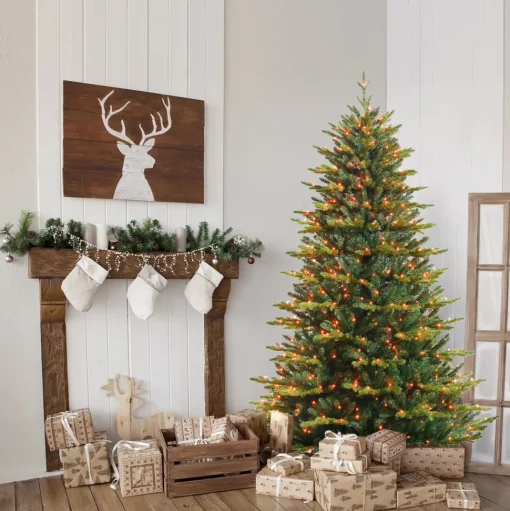 Cheap The Holiday Aisle ® 6Ft App Controlled Christmas Tree, Pe/Pvc Xmas Tree W/ 420 Color Changing Led Lights & 1740 Branch Tips