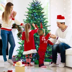 Cheap The Holiday Aisle ® 6Ft App Controlled Christmas Tree, Pe/Pvc Xmas Tree W/ 420 Color Changing Led Lights & 1740 Branch Tips