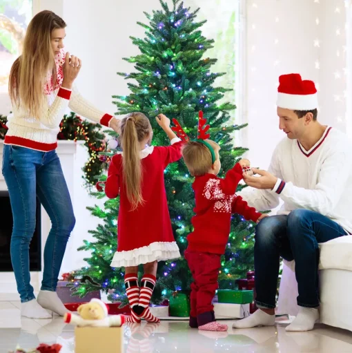 Cheap The Holiday Aisle ® 6Ft App Controlled Christmas Tree, Pe/Pvc Xmas Tree W/ 420 Color Changing Led Lights & 1740 Branch Tips