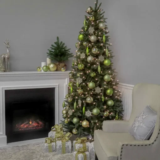 Hot Mercury Row Tiffany Fir 9 Ft Large Slim Prelit Artificial Christmas Tree