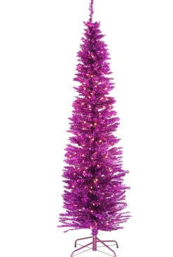 Best Sale The Holiday Aisle Tinsel Trees Lighted Artificial Pine Christmas Tree