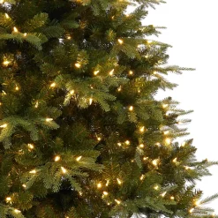 Best Sale The Holiday Aisle Traditional Artificial Fir Christmas Tree With Lights, Green