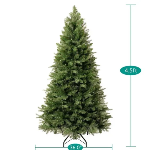 Clearance The Holiday Aisle Traditional Prelit Artificial Christmas Tree With Warm Lights And Metal Stand, Wide Realistic Tree