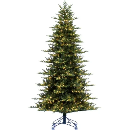 Best Vickerman Vermont 12' H Green Realistic Artificial Fir Christmas Tree With 3300 Led Lights