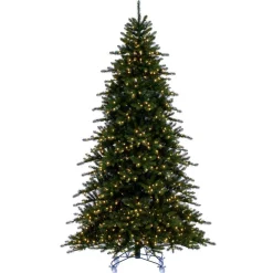 Cheap Vickerman 12' X 74" Bavarian Pine Artificial Pre-Lit Tree, Dura-Lit® Warm White Mini Lights.