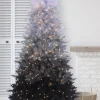 Best Sale The Holiday Aisle Vintage Prelit Ombre 7.5' Black/Gray Spruce Artificial Christmas Tree