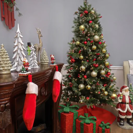 Online The Holiday Aisle Wintry Pine 6.5' Green Christmas Tree With 550 Clear/White Lights